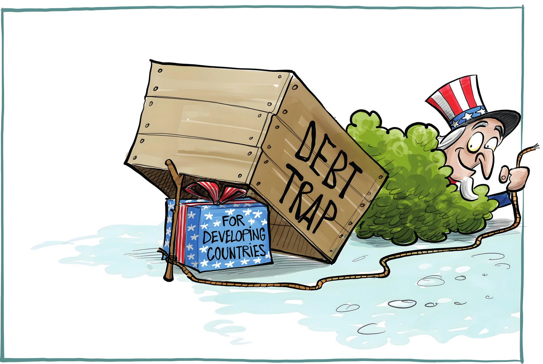 With the economic traps set by the US, the trade war will be a long one (Cartoon: CGTN, 2022).