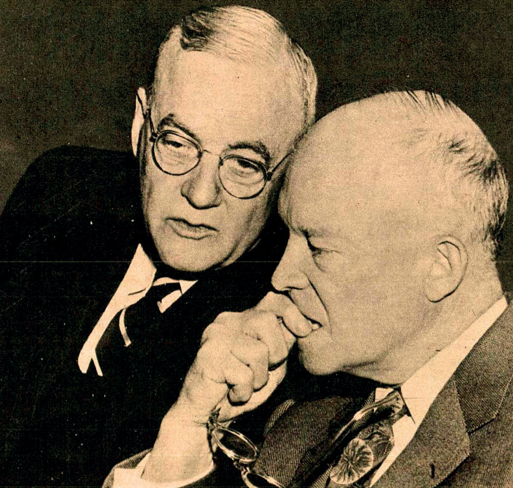 President Dwight D. Eisenhower (right) with Secretary of State John Foster Dulles (Photograph: George Washington University, NSA Archive, n.d.).