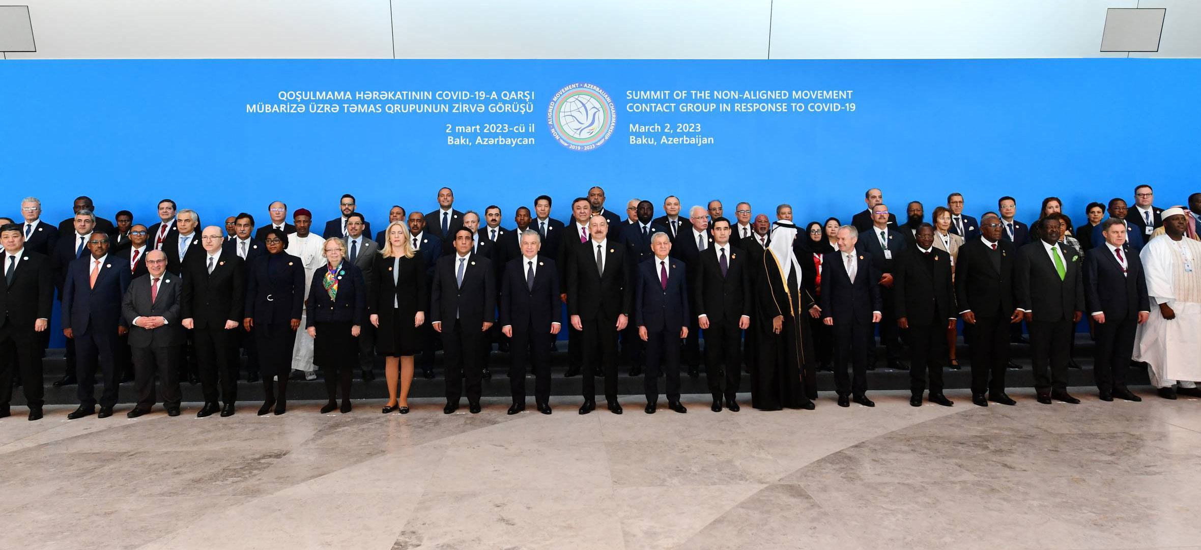 Algerian President Abdelmadjid Tebboune reiterated in his address at the Non-Aligned Movement (NAM) Contact Group Summit, held in Baku, Azerbaijan, Algeria’s continued commitment to NAM’s principles and goals (Photograph: Presidency of the Rebublic of Azerbaijan, 2023).