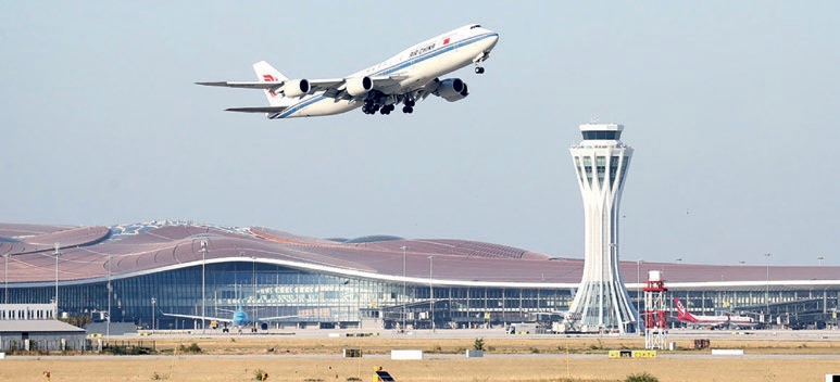 With the development of tourism in China and Egypt, the exchanges and cooperation between China and Egypt’s civil aviation industry are also increasing, Beijing Daxing International Airport. (Zou Hong /China Daily, 2019)