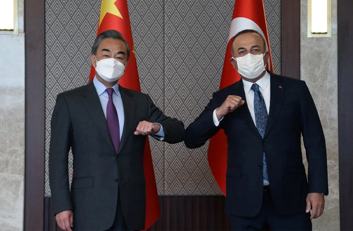 Çin Dışişleri Bakanı Wang Yi ile diplomatik ilişkilerimizin 50. yıldönümü çerçevesinde gerçekleştirilen görüşme. (Xinhua/Mustafa Kaya, 2021)