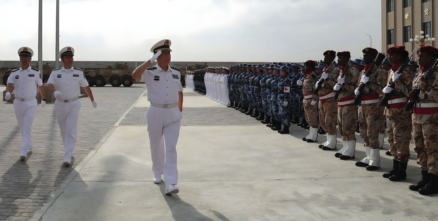 On August 1, 2017, the opening ceremony of the Chinese military base in Djibouti (Photo: CGTN, 2017).