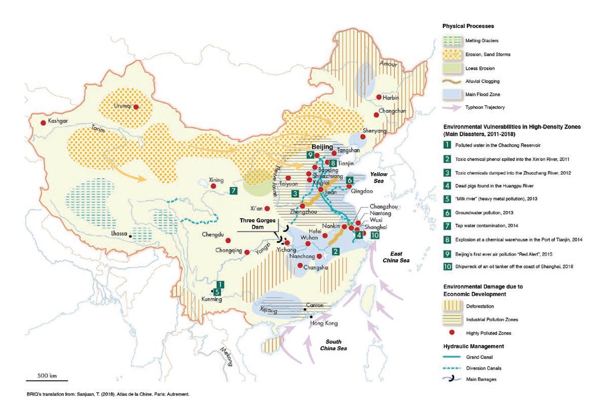 Map 1. China’s enviromental constraints and risks