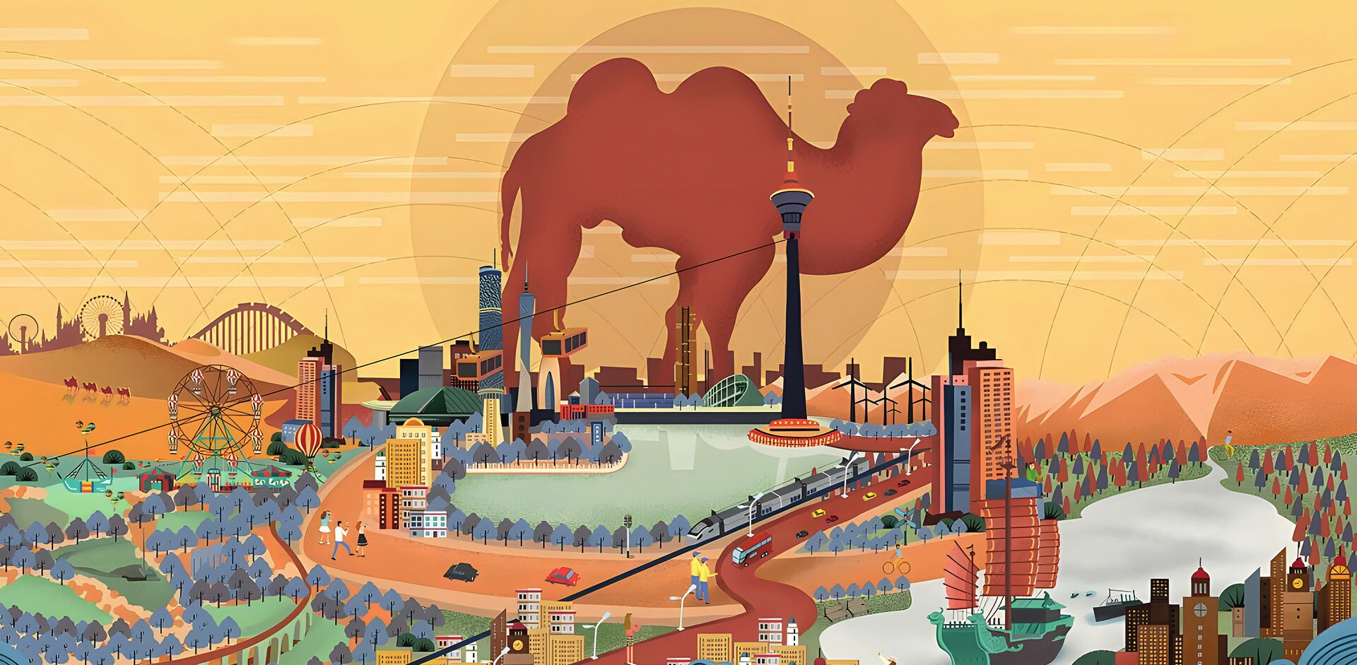 The Global Development Initiative, Global Security Initiative, Global Civilization Initiative and Belt and Road Initiative provide solutions to the security and development problems of the Middle East (Figure: CGTN, 2020).