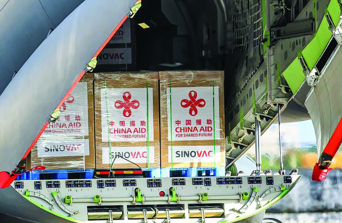 A batch of Sinovac vaccine CoronaVac donated by China arrived in the Philippines on Feb. 28, 2021, the first COVID-19 vaccine to reach the Southeast Asian country. (Xinhua, 2021)