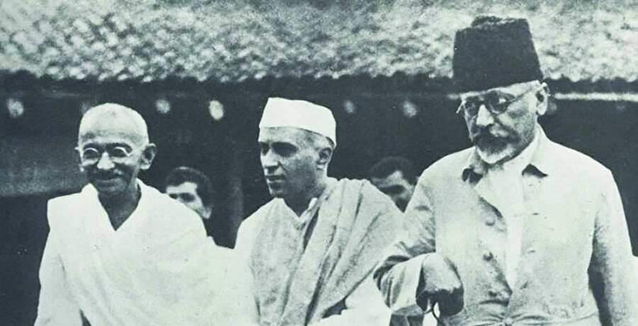 Leader of the Indian Independence Movement, Mahatma Gandhi; India's first Prime Minister, Jawaharlal Nehru; Member of the Indian Khilafat Movement, Maulana Abul Kalam Azad. (Gandhi Museum, 2023)