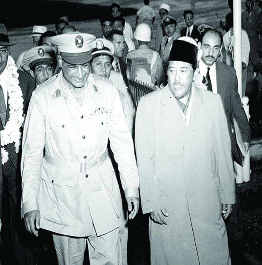 Gamal Abdel Nasser Hussein (left), who served as Egypt's second president between 1956 and 1970, at the Bandung Conference, where the Non-Aligned Movement was founded in 1955. (Xinhua, 2015).