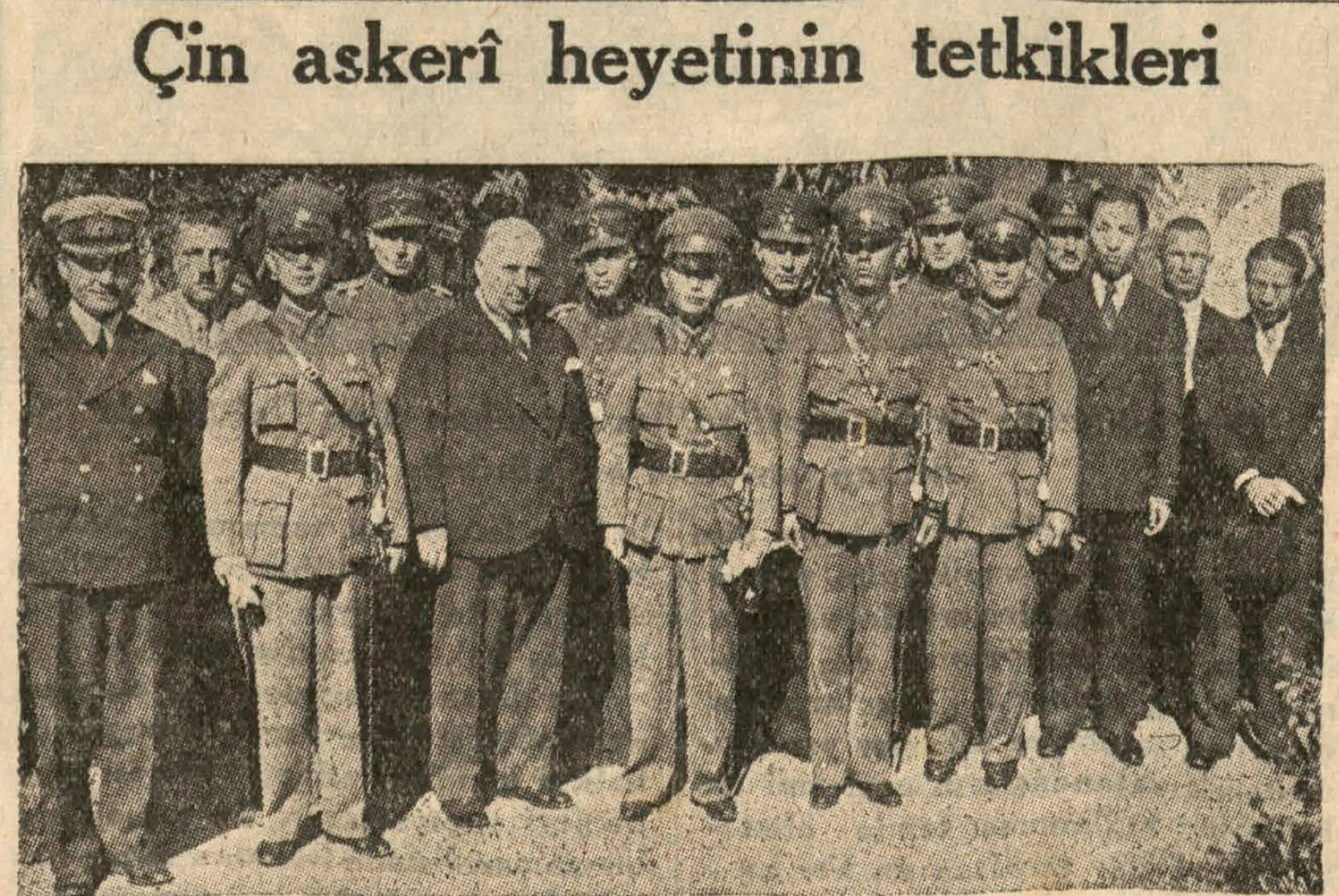 The visit of the Chinese Military Delegation to the Istanbul Police School. (Cumhuriyet Newspaper, 3 October 1934)