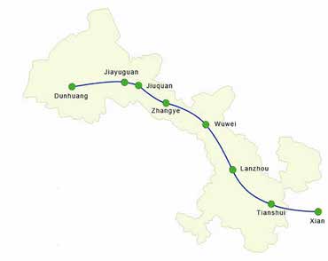 Hexi Corridor (Chang’an is Xi’an). (Map: BRIQ)