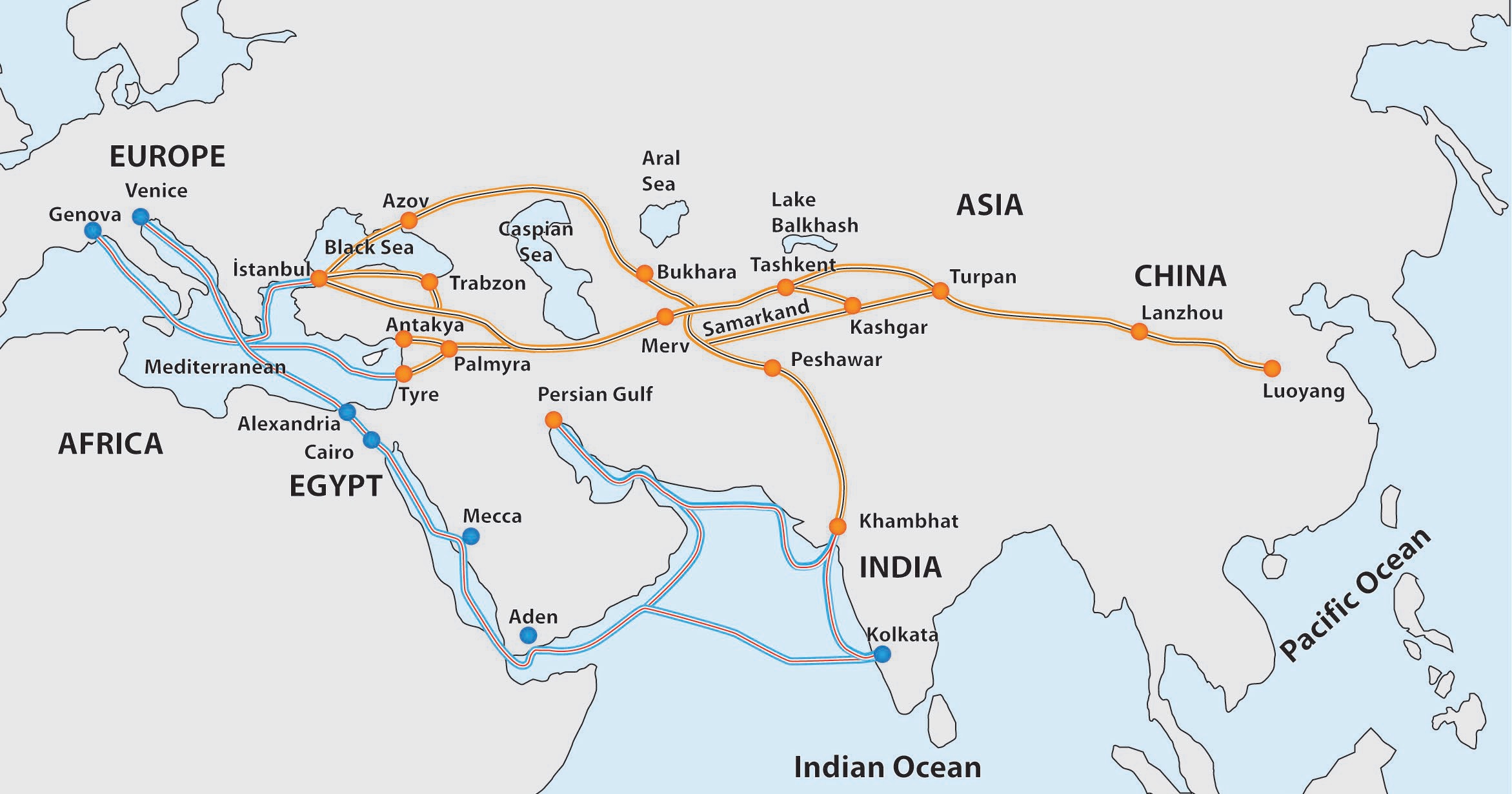 Map 1: Ancient Silk Road ( BRIQ )