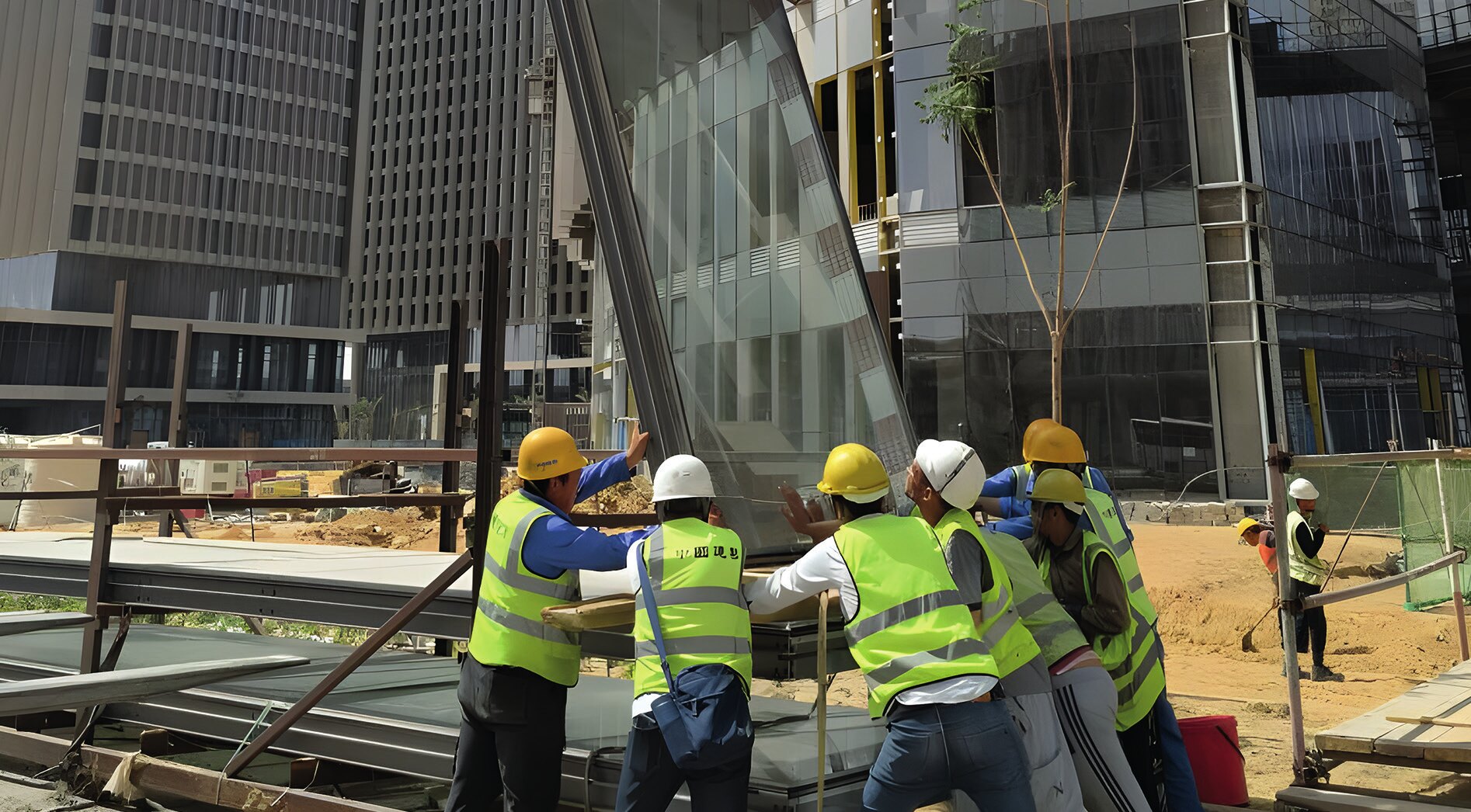 Chinese and Egyptian workers are working together on the construction of the new capital, which is not only a key project of the Belt and Road Initiative but also the largest project Chinese companies are building in Egypt (Photo: Xinhua, 2023).