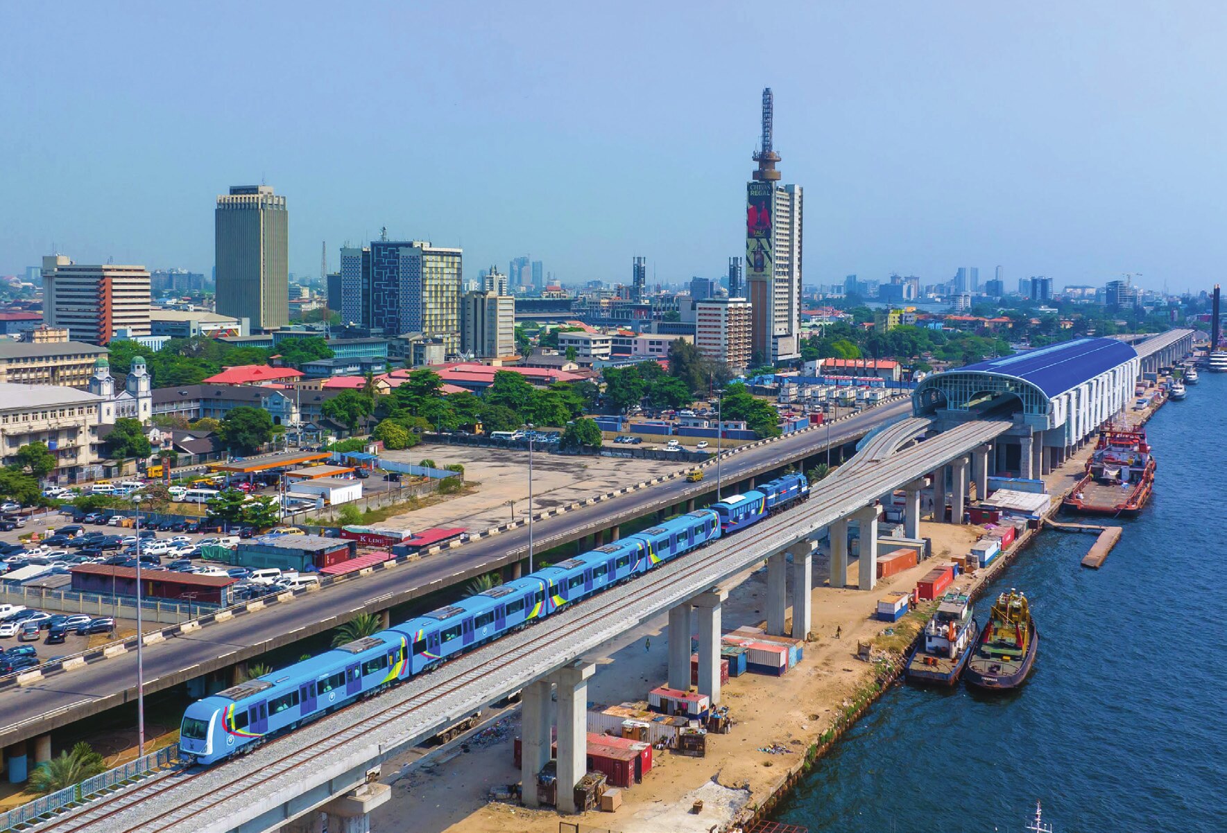 West Africa's first light rail network built by CCECC, a Chinese company, was opened in Lagos, Nigeria (Photo: China Daily, 2023).