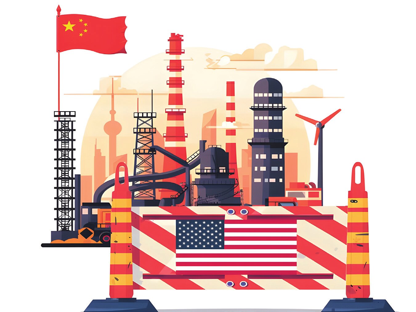 “The advanced capitalist countries, led by the US, have resorted to trade protectionism and trade bullying, unilaterally creating trade frictions” (Figure: Ma Xuejing/China Daily, 2024).