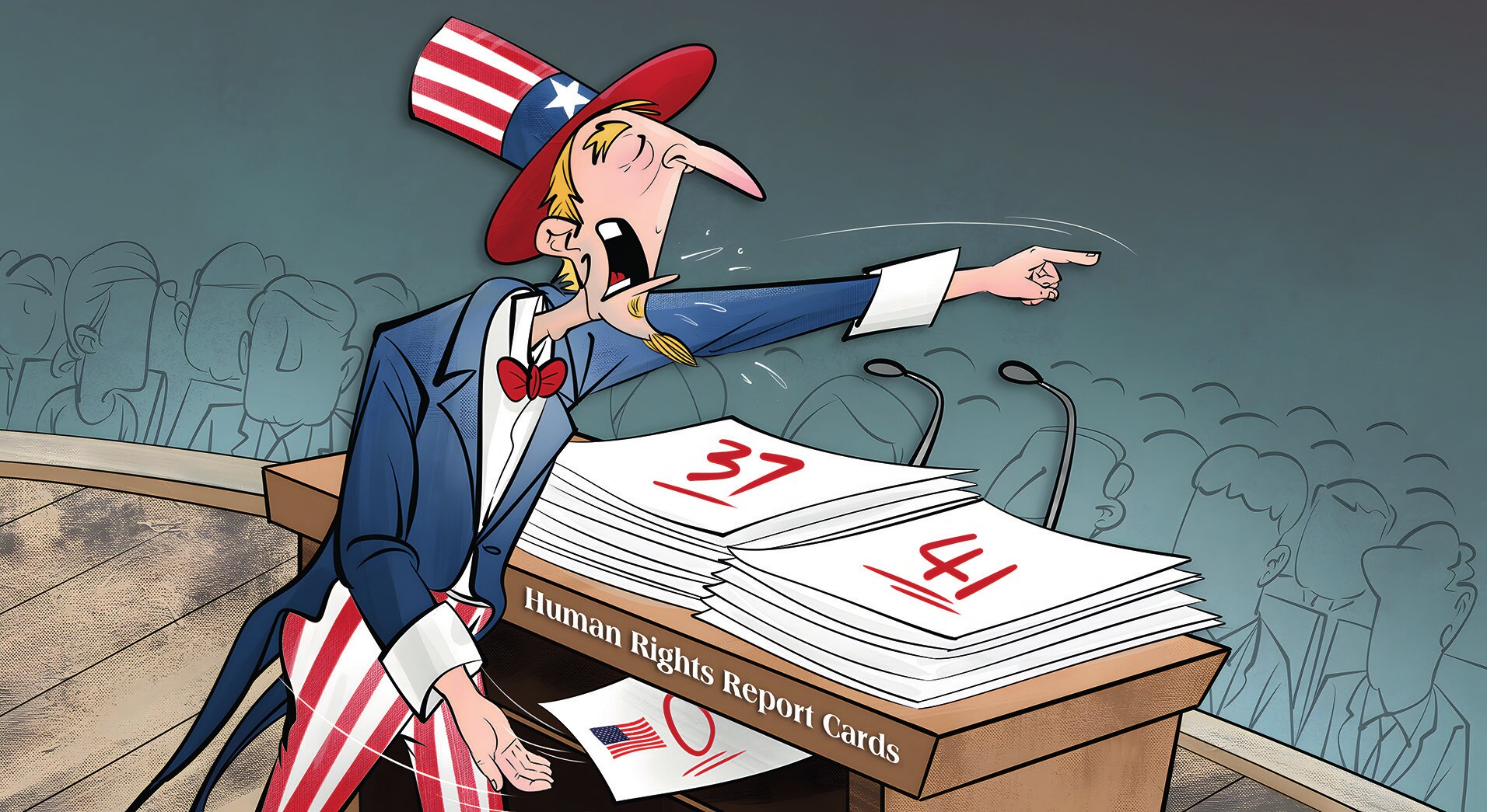 US is taking more overt steps to balance China on values such as 'human rights' and to pressure China by rallying allies (Figure: CGTN, 2023).