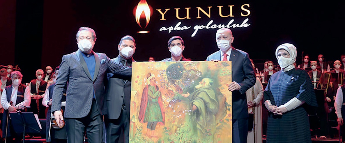 President of the Republic of Turkey, Recep Tayyip Erdoğan is at the opening ceremony of “Our Yunus” Year. (Presidency of the Republic of Turkey website, 2021)