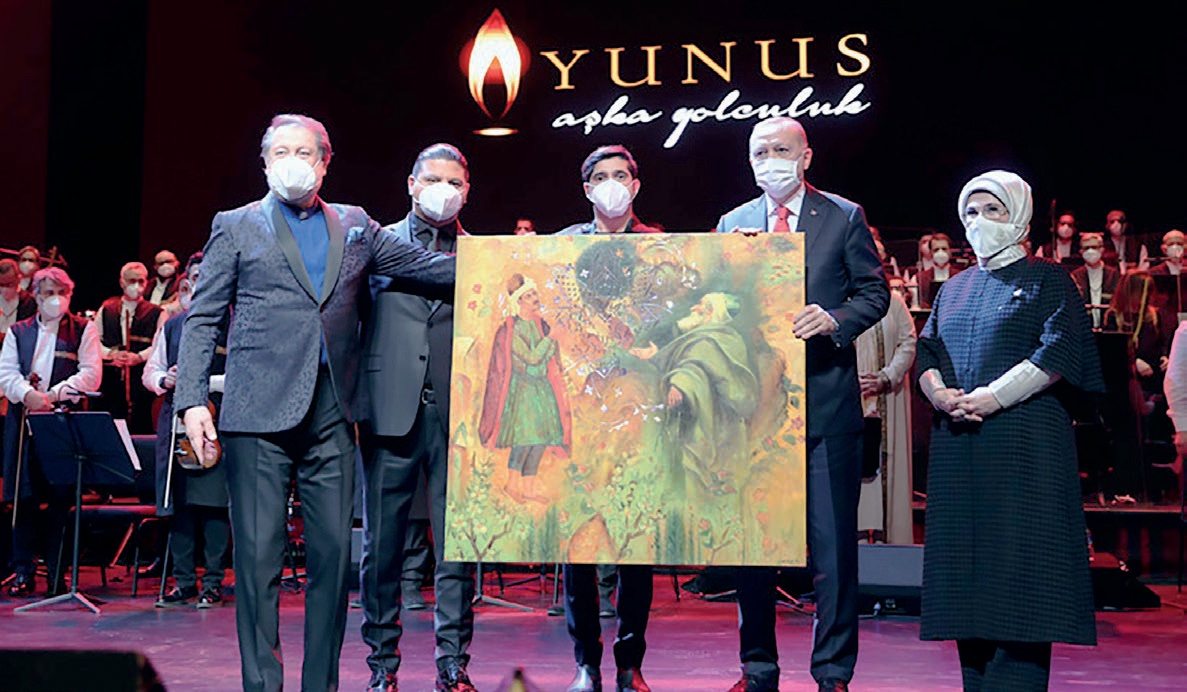 Cumhurbaşkanı Recep Tayyip Erdoğan, “Bizim Yunus” Yılı Açılış Töreni’nde, 16 Şubat 2021. (TCCB websitesi, 2021)