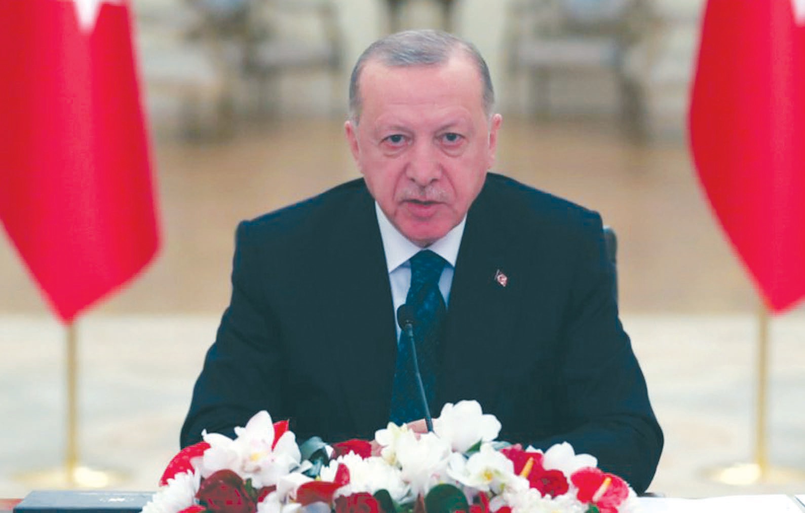 President of Turkey, Recep Tayyip Erdogan, joined the Climate Summit organized by the US on April 22, 2021. (Presidency of Turkey website)