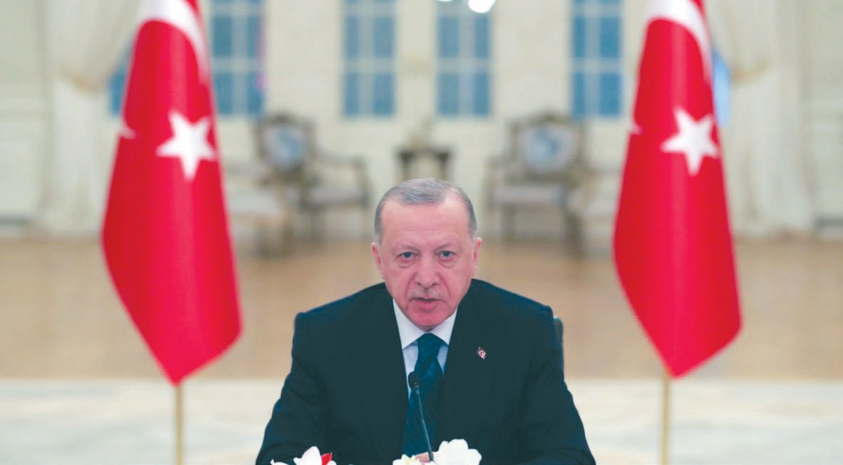 Türkiye Cumhurbaşkanı Recep Tayyip Erdoğan, 22 Nisan 2021’de ABD’nin düzenlediği İklim Zirvesi’nde konuştu. (Türkiye Cumhurbaşkanlığı websitesi)