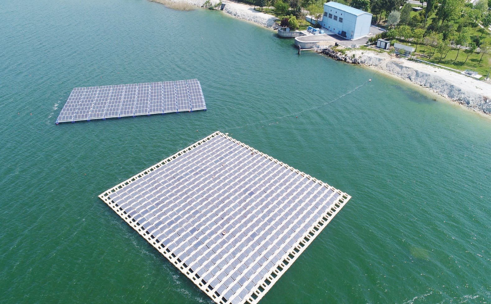 Turkey’s first floating Solar Power Plant was activated in 2017. (Istanbul Metropolitan Municipality website)