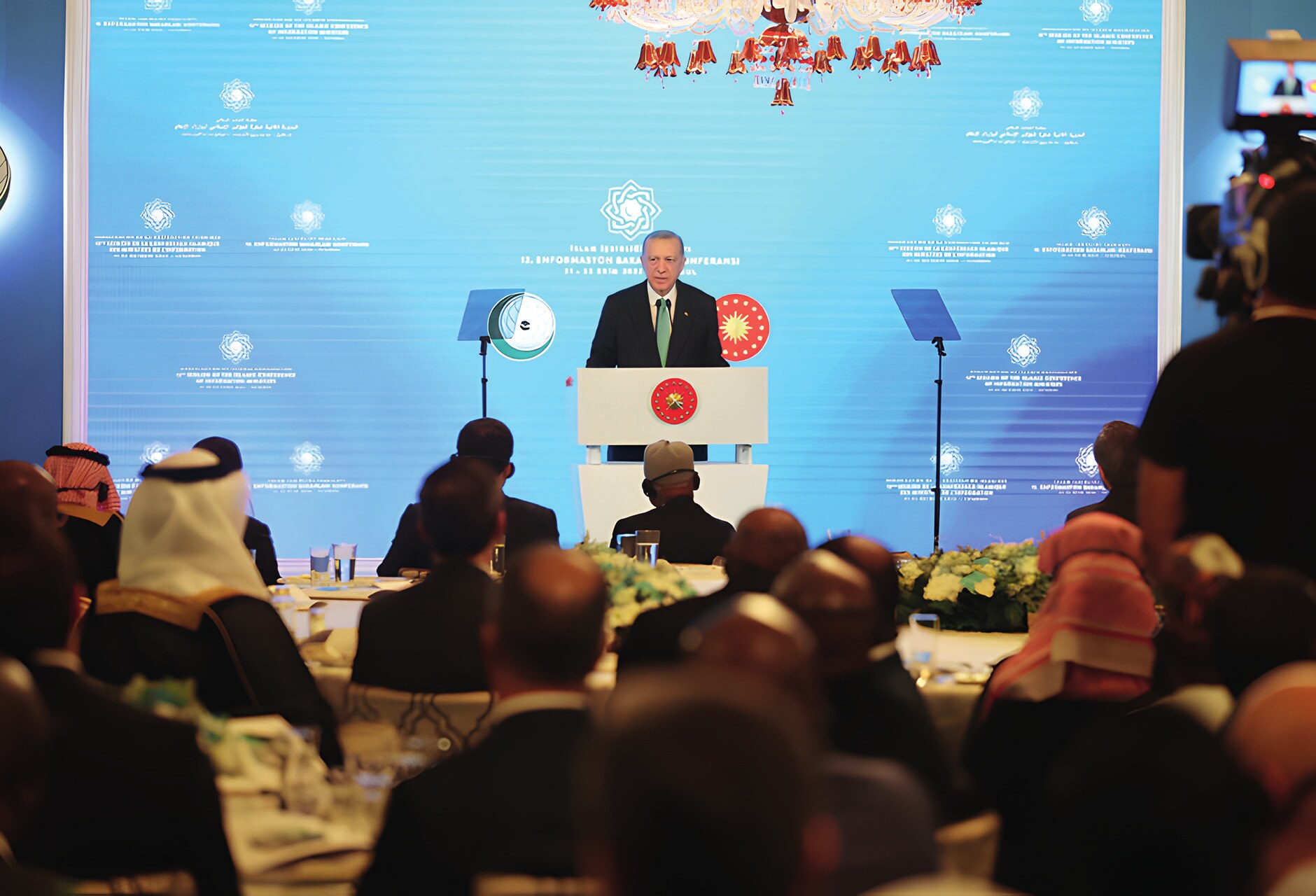 In his speech at the 12th Information Ministers Meeting of the Organization of Islamic Cooperation, President Erdoğan said: “As Türkiye, we attach great importance to the fight against Islamophobia and we are working to establish global solidarity on this issue.” (Photo: TCCB, 2022).
