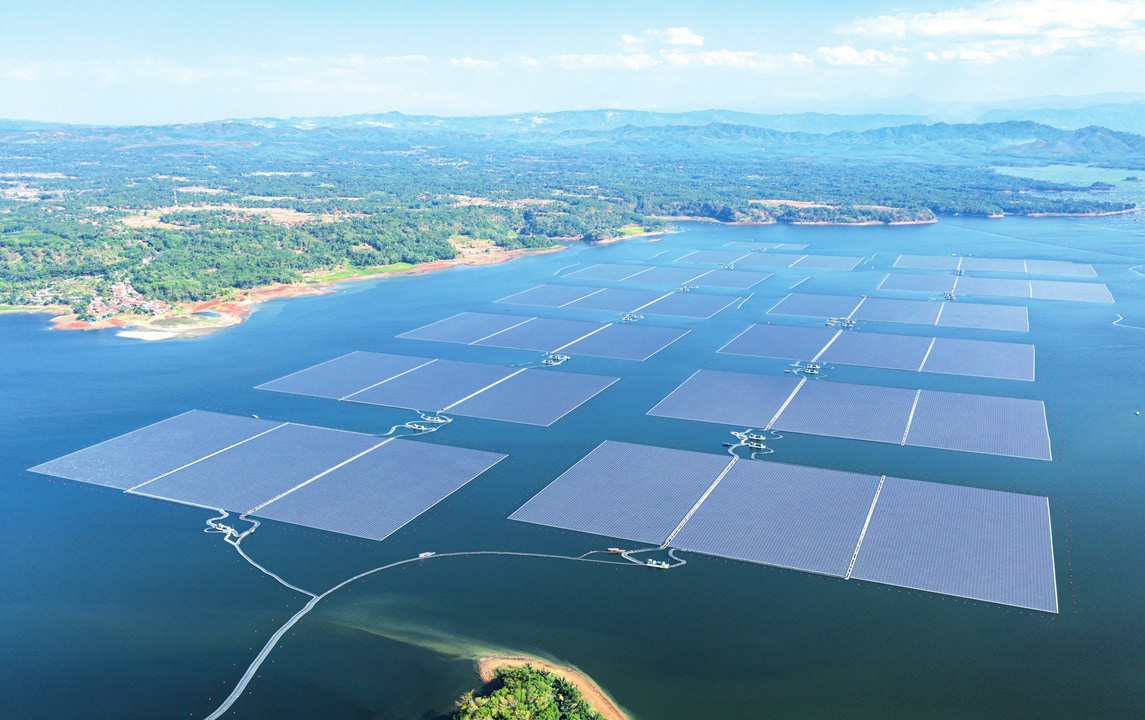 The Cirata Solar Floating Photovoltaic Power Plant, constructed by Power China, in Indonesia's West Java province (Fotoğraf: Global Times, 2024).