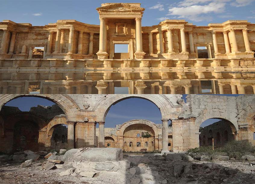 Binlerce yıllık dünya mirası Palmira Antik Kenti teröristlerce yerle bir edildi, Suriye. (Aydınlık, 2017)