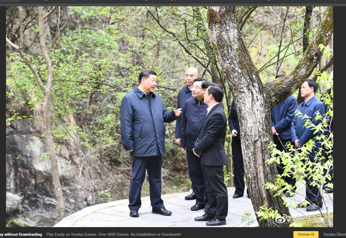 Xi Jinping, Shaanxi Eyaleti, Qinling Dağları'ndaki Niubeiliang Ulusal Doğa Koruma Alanı'nı ziyaret etti. (Xinhua, 2020)